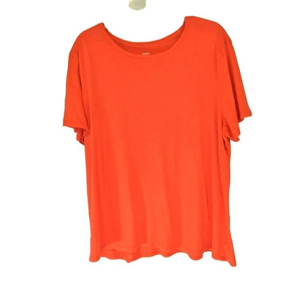 NWOT Old Navy Women's Relaxed Fit Short Sleeve Crew Neck Tee in XL Bright Orange - Picture 1 of 8